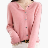 Camille | Women's Round Neck Knitted Cardigan – Classic Office & Everyday Style