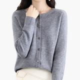 Camille | Women's Round Neck Knitted Cardigan – Classic Office & Everyday Style