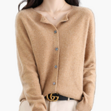 Camille | Women's Round Neck Knitted Cardigan – Classic Office & Everyday Style