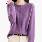Camille | Women's Round Neck Knitted Cardigan – Classic Office & Everyday Style