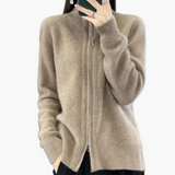 Victoria | Women's Zip-Up Cardigan – Elegant Office & Everyday Knit