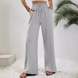 Stephanie | Women's Wide Leg Drawstring Trousers – Casual Fit with Pockets