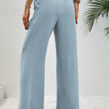 Stephanie | Women's Wide Leg Drawstring Trousers – Casual Fit with Pockets