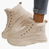 Poppy | Women's Platform High Top Trainers – Warm Lined Winter Sneaker Boots
