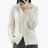 Victoria | Women's Zip-Up Cardigan – Elegant Office & Everyday Knit