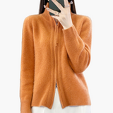 Victoria | Women's Zip-Up Cardigan – Elegant Office & Everyday Knit