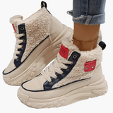 Poppy | Women's Platform High Top Trainers – Warm Lined Winter Sneaker Boots