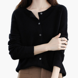 Camille | Women's Round Neck Knitted Cardigan – Classic Office & Everyday Style