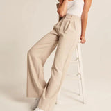 Kate | Women's High Waisted Wide Leg Trousers – With Practical Pockets