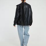 Elena | Women's Casual Leather Jacket – Stylish Biker Style Coat