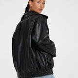 Elena | Women's Casual Leather Jacket – Stylish Biker Style Coat