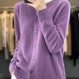 Eleanor | Women's Extra Fine Merino Wool Cardigan – Classic Knitwear