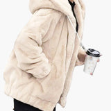 Maisie | Women's Oversized Fleece Jacket – Cosy Hooded Winter Coat