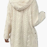 Chloe | Women's Teddy Fleece Hooded Jacket - Cosy Button Up Cardigan