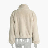 Ruby | Women's Teddy Fur Bomber Jacket – Stylish Winter Coat