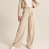 Kate | Women's High Waisted Wide Leg Trousers – With Practical Pockets