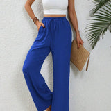 Stephanie | Women's Wide Leg Drawstring Trousers – Casual Fit with Pockets